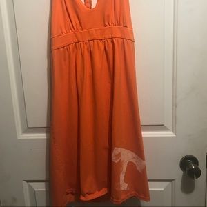 UT Vols Orange w/White T Halter XL Dress-makeoffer